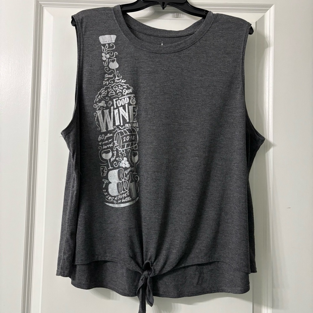 Disney Parks 2018 Food & Wine Fest tie front sleeveless top size XXL